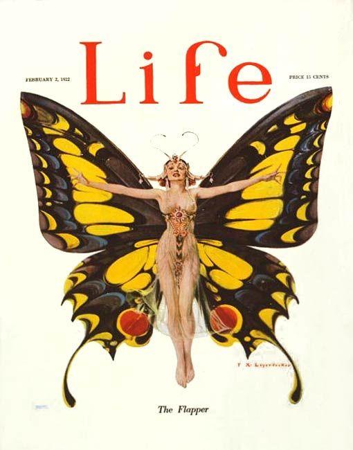 Magazine Butterfly Logo - 1922 'Life' masthead-logo when it was a humor magazine, before the ...