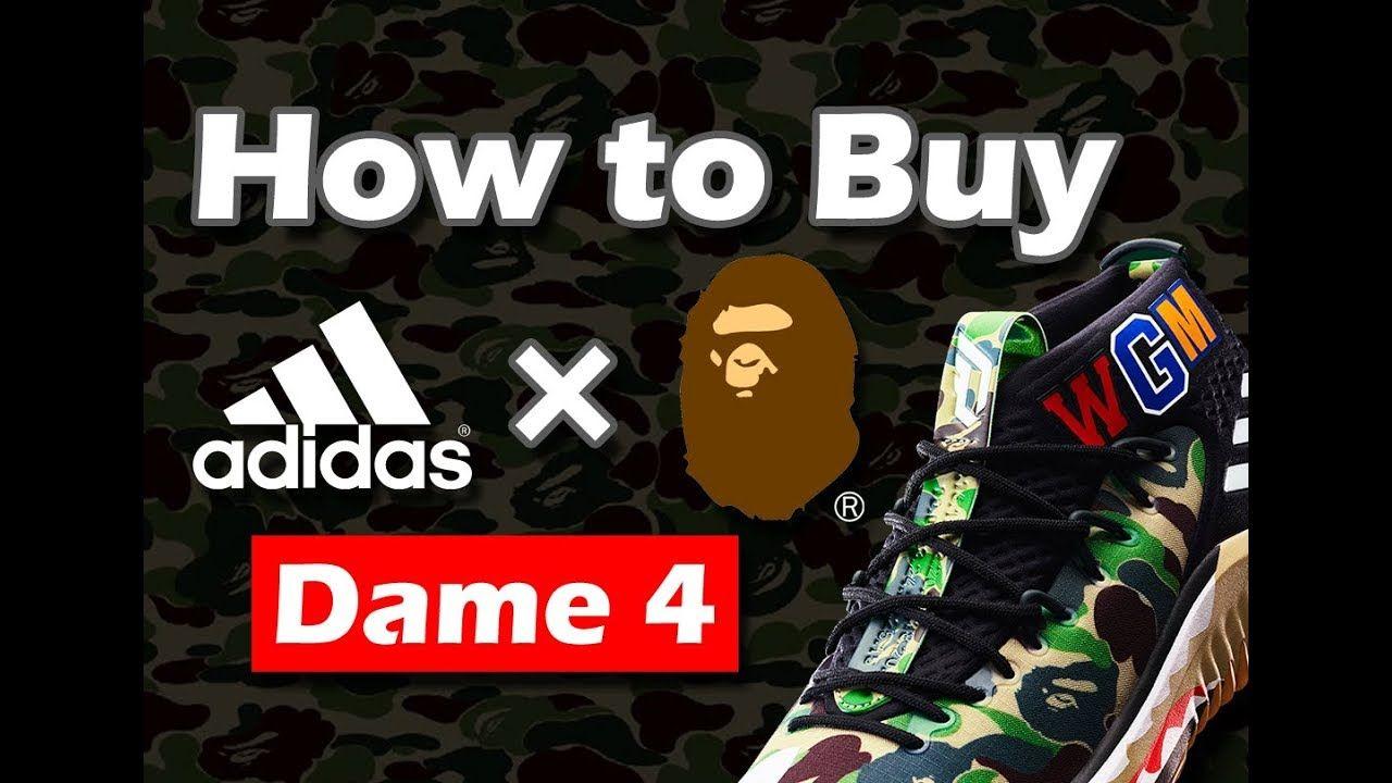 Adidas X BAPE Logo - How to Buy adidas X BAPE Dame 4 I Camo Shoes I UnPlug I Vlog - YouTube