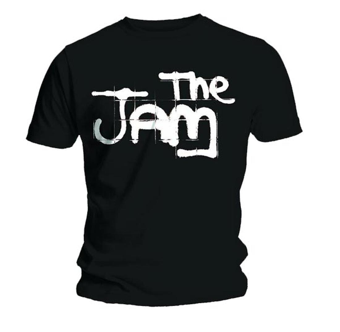 Black I Logo - Official T Shirt THE JAM Black SPRAY LOGO Classic All Sizes | eBay