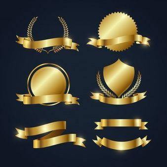 Gold Ribbon Logo - Gold Ribbon Vectors, Photos and PSD files | Free Download