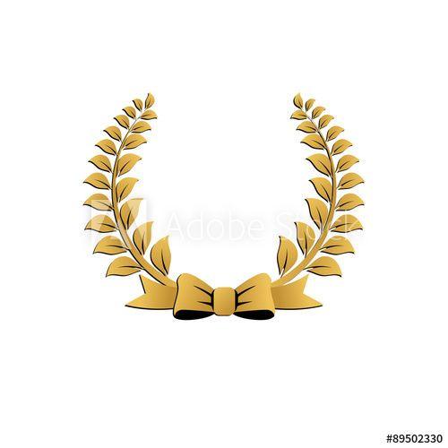 Gold Ribbon Logo - laurel wreath gold ribbon logo - Buy this stock vector and explore ...