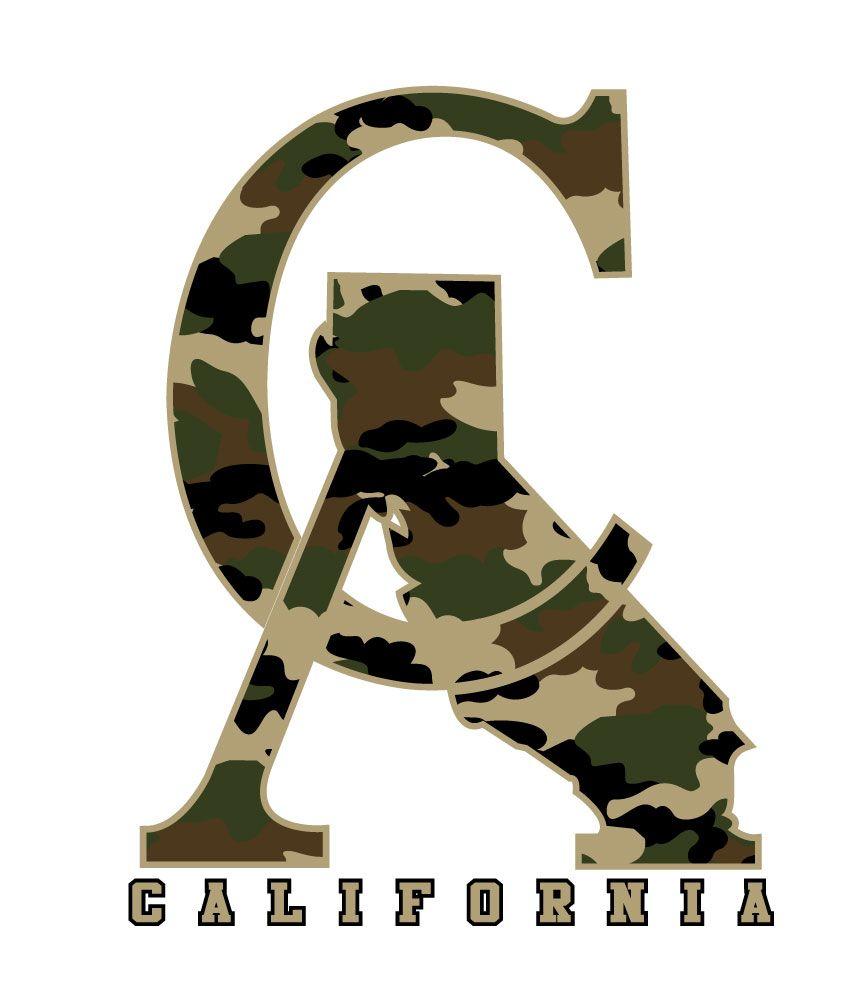 Camo Cali Logo - California Camo State - California Iron-on Transfer, Heat Transfer ...