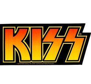 Kiss Rock Band Logo - KISS Gold Glitter Logo Sticker Official Rock Band Merch New | eBay