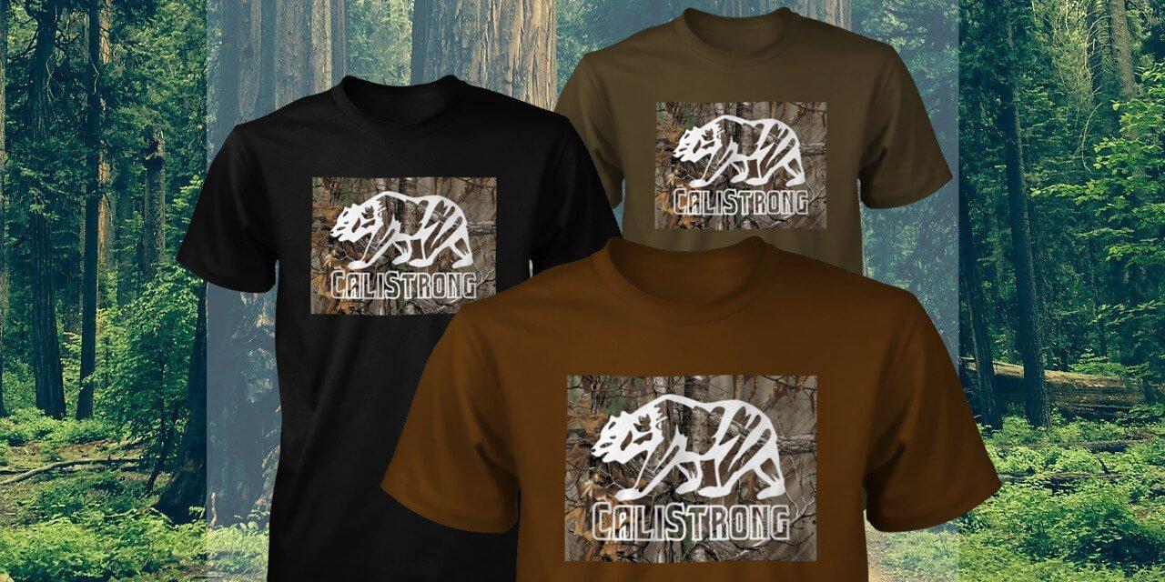 Camo Cali Logo - CALI Strong Tree Camo T-shirt - CALI Strong Skateboarding