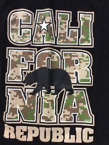 Camo Cali Logo - California Bear Camouflage Camo Cali Republic Star black t shirt sz ...