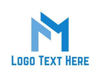 Blue Letter Logo - Letter M Logo Maker
