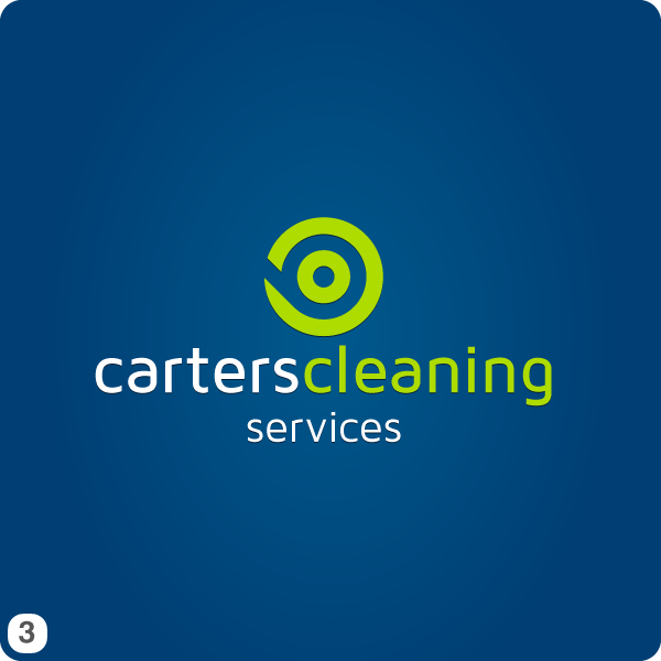 Blue Green Circular Logo - Cheshire based Carters Cleaning Services New Logo Design