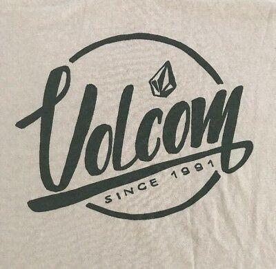 Volcom Stone Logo - VOLCOM STONE BLACK Cursive Logo Light Purple T Shirt Mens Large Euc ...