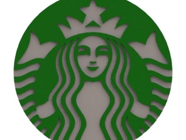 Blank Starbucks Logo - Starbucks logo by Bjornnijen - Thingiverse