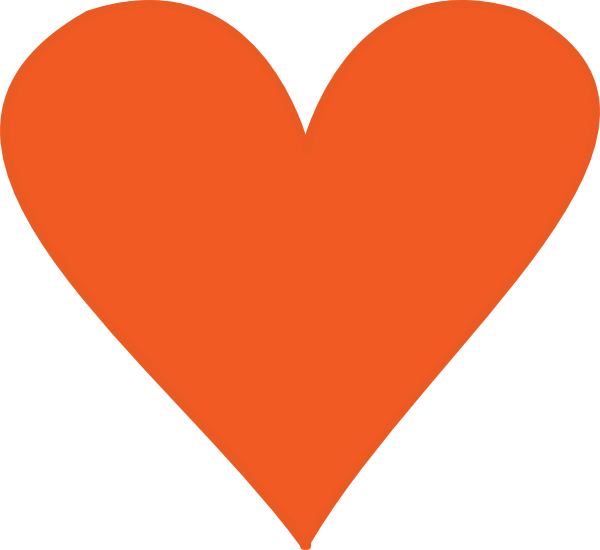 Red Orange Heart Logo - Orange Heart Clip Art at Clker.com - vector clip art online, royalty ...