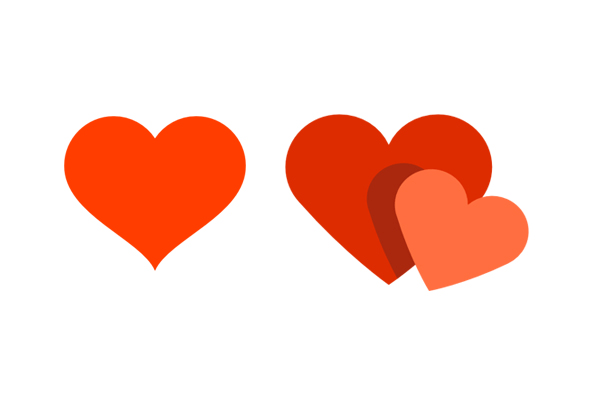 Red Orange Heart Logo - Heart Outline Icon - free download, PNG and vector
