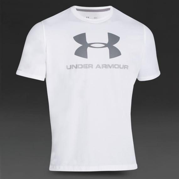 CC and White Logo - Mens Clothing - Under Armour CC Sportstyle Logo - White/Blue Grey ...