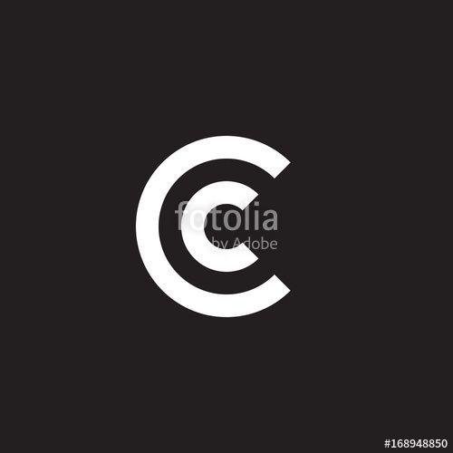 CC and White Logo - Initial lowercase letter logo cc, c inside c, monogram rounded shape ...