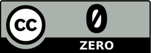 CC and White Logo - Logo of the CC Zero or CC0 Public Domain Dedication License