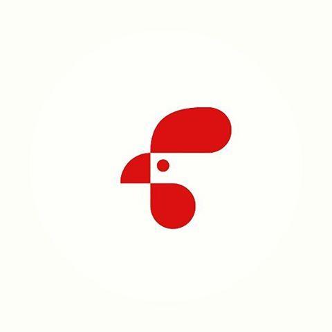 Bird On Red Oval Logo - Stevan Rodic #rooster #bird #illustration. Steal This Logo. Logo