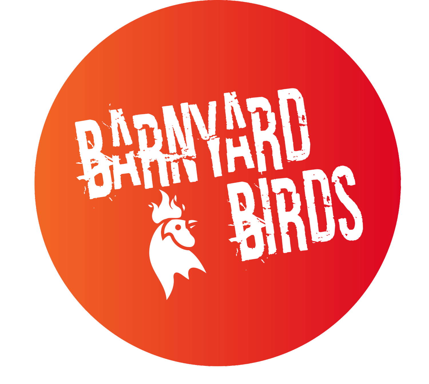 Bird On Red Oval Logo - Barnyard Birds