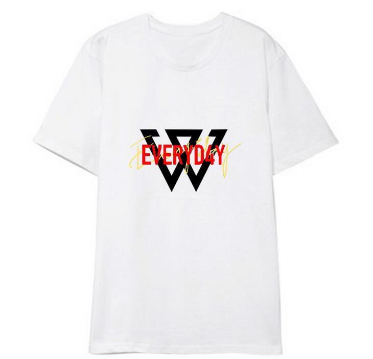 Winner Kpop Logo - Winner new album everyd4y logo printing o neck unisex loose t shirt