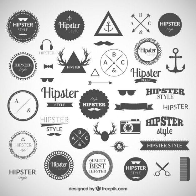 Hipster Logo - Hipster logos collection Vector