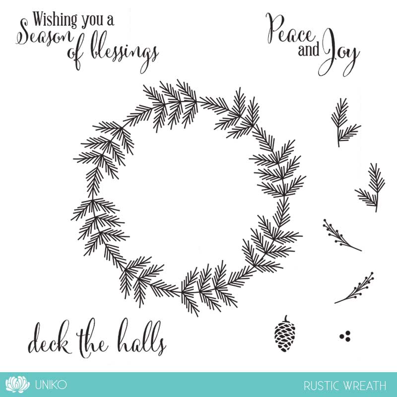 Rustic Wreath Logo - Rustic Wreath Clear Stamp Set