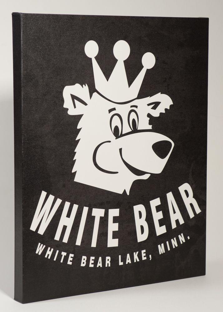Polar Water Logo - Polar King Bear Logo Wall Canvas — White Bear Water Ski Company Project