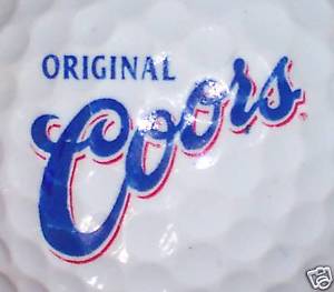 Coors Original Logo - 1) COORS (BLUE RED) ORIGINAL(BLUE) BEER LOGO GOLF BALL