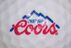 Coors Original Logo - 1) COORS (RED) ORIGINAL (BLUE) BEER LOGO GOLF BALL | eBay