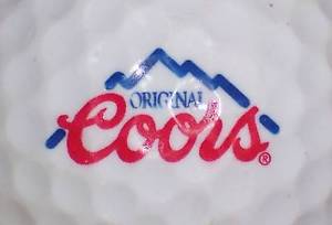 Coors Original Logo - 1) COORS (RED) ORIGINAL (BLUE) BEER LOGO GOLF BALL