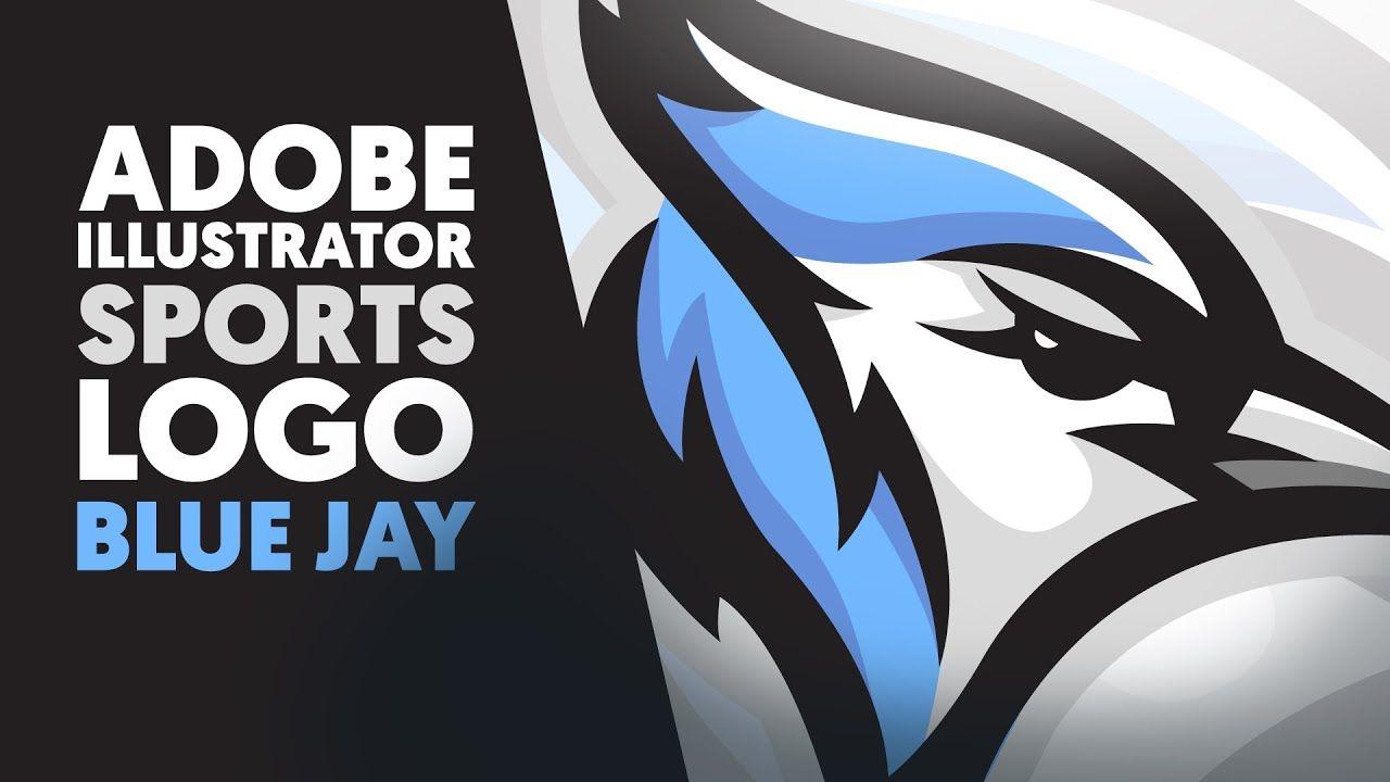 Blue jay sports logo Royalty Free Vector Image