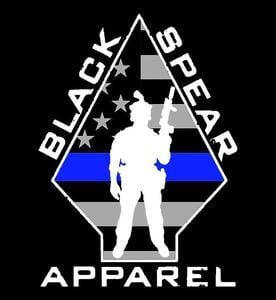 Black Spear Logo - Black Spear Apparel Operator Thin Blue Line Flag Sticker