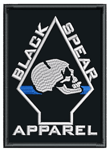 Black Spear Logo - Black Spear Apparel Logo 3.5H X 2.5W Embroidered Patch W Hook