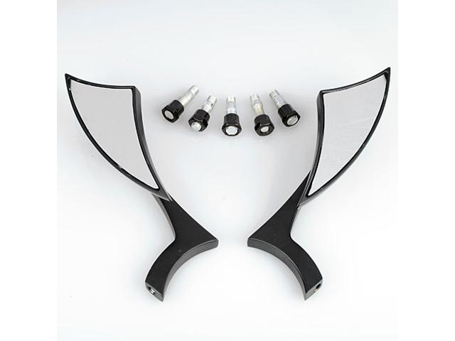Black Spear Logo - BLACK Spear Side Rear View Mirrors for Harley Chopper Custom