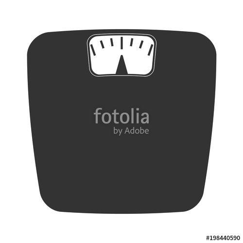 Weight Scale Logo - Vector bathroom weight scale icon 