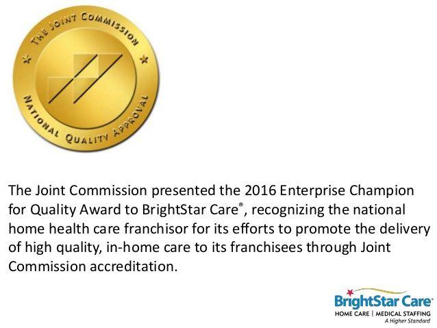 Joint Commission Award Logo - BrightStar Care Receives 2016 Enterprise Champion for Quality Award f