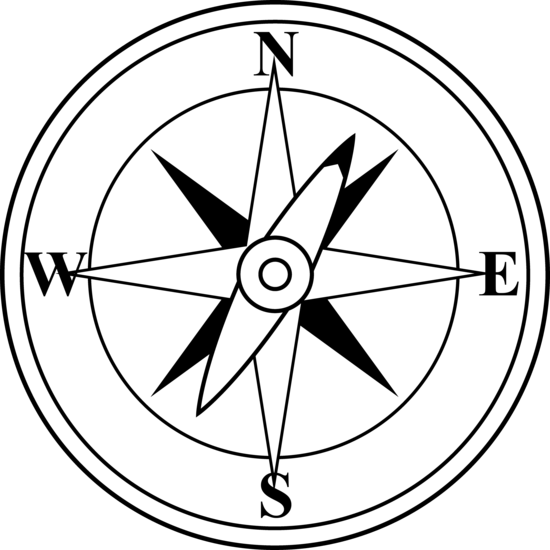 Compass Black and White Logo - Compass Black And White Free Clipart