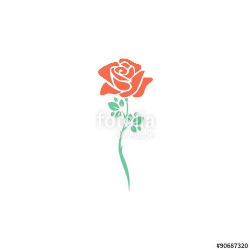 Rose Flower Logo - Rose Flower Plant Vector Logo Stock Image And Royalty Free Vector