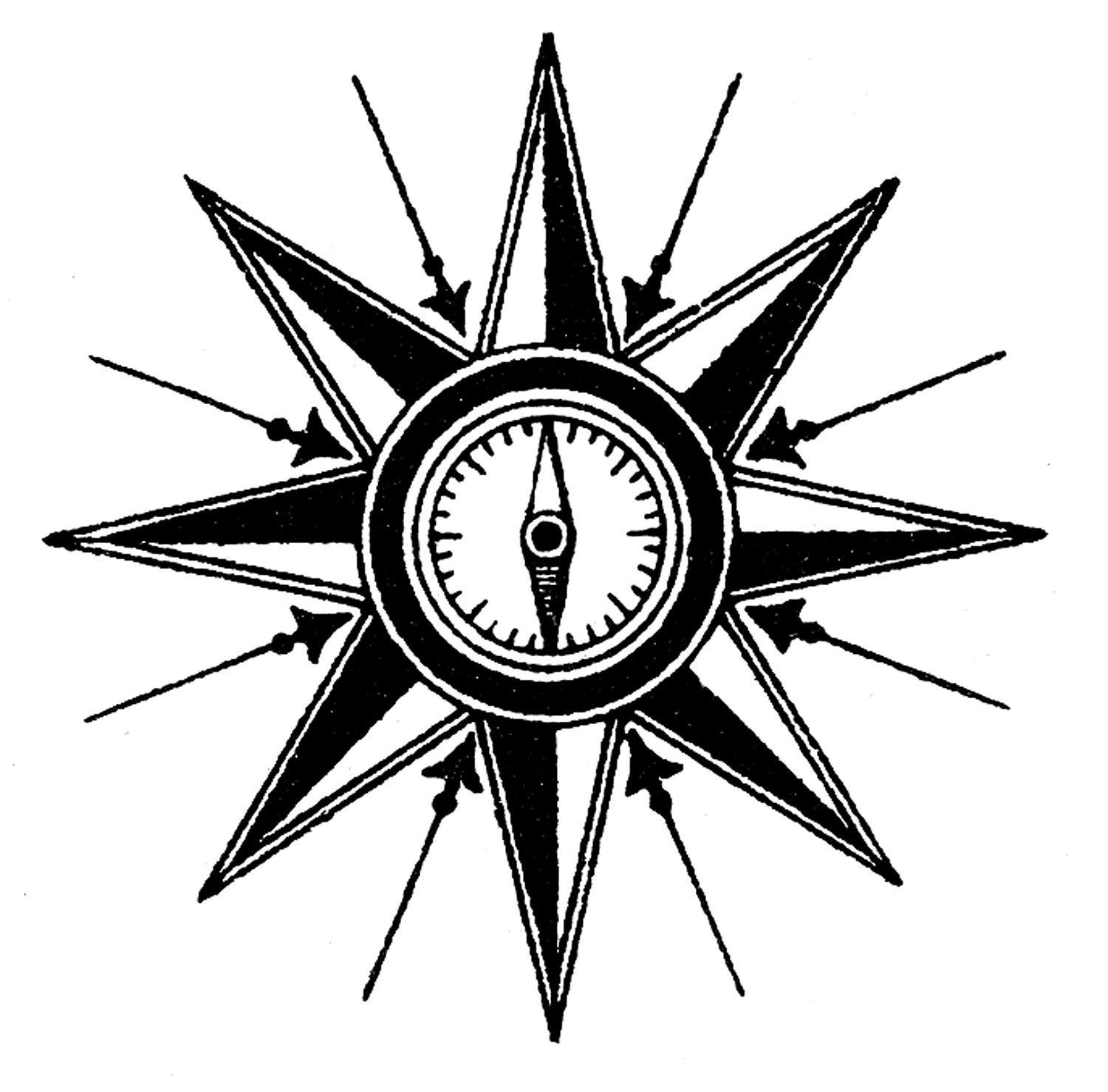 Compass Black and White Logo - Free Free Compass Image, Download Free Clip Art, Free Clip Art on ...