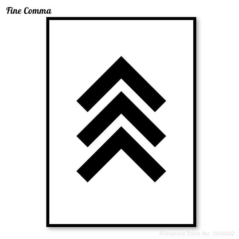 Compass Black and White Logo - Black White Compass Arrow East North South West Scandinavian Art ...