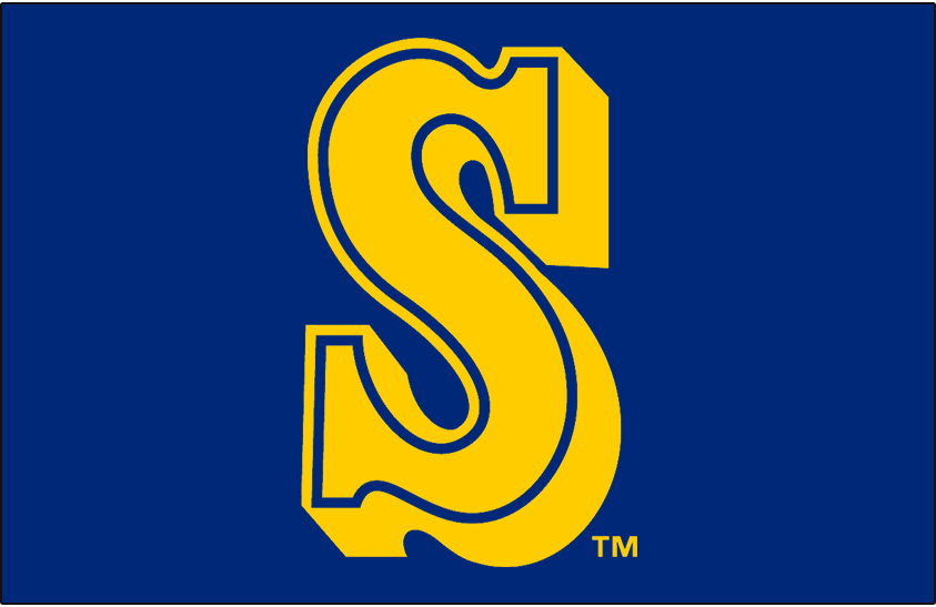 Yellow S Logo - Seattle Mariners Cap Logo League (AL) Creamer's