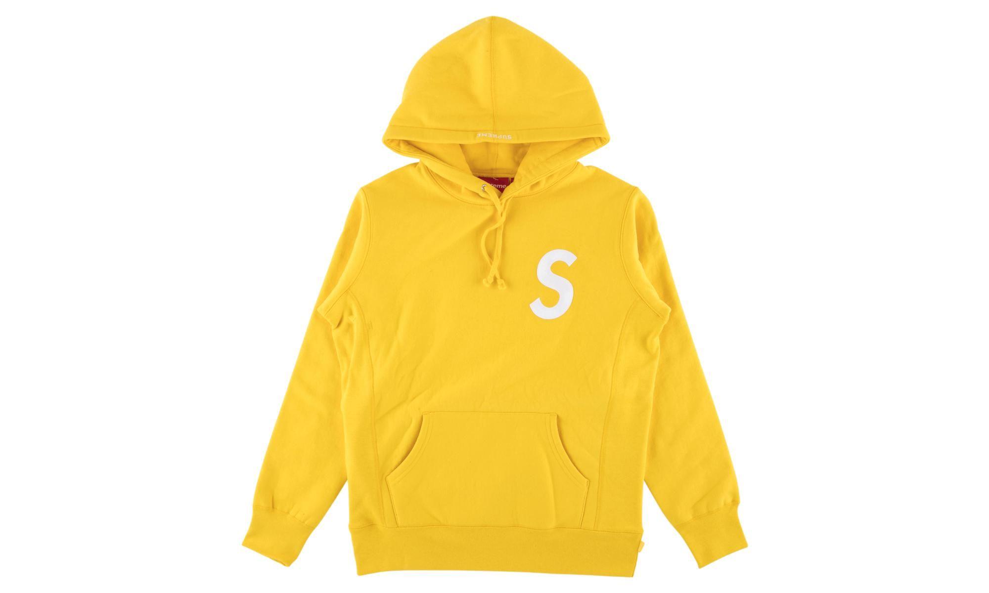 Yellow S Logo - Supreme S Logo Hooded Sweatshirt in Yellow for Men