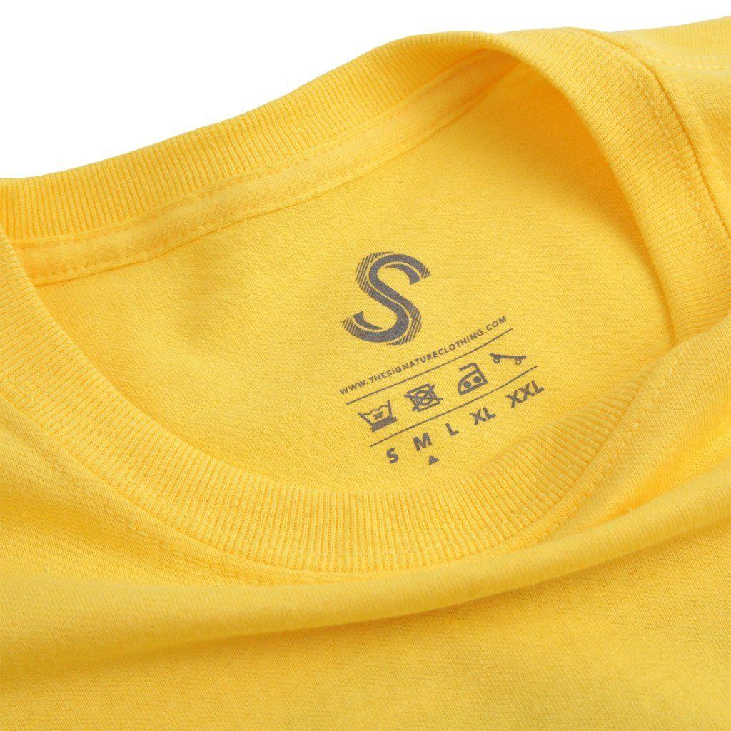 Yellow S Logo - S Logo T Shirt in Yellow by Signature Clothing | Bored of Southsea
