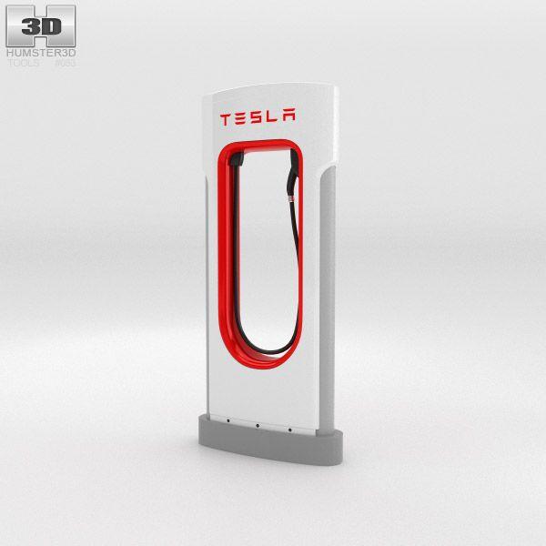 Tesla Supercharger Logo - Tesla Supercharger 3D model parts on Hum3D