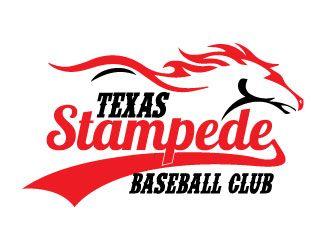 Horse Baseball Logo - Texas stampede baseball club logo design