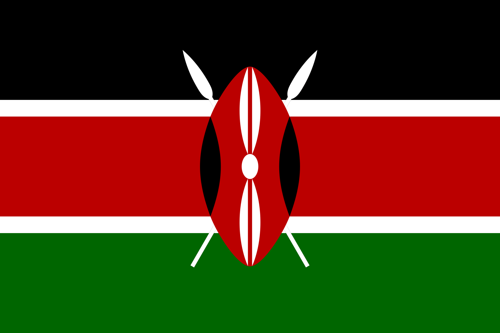 Red Green Flag Logo - Kenya Flag - Symbolism of Colors, Flag Etiquette, Design and History