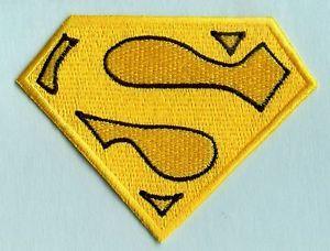 Yellow S Logo - Small Embroidered Yellow & Black Christopher Reeve Superman