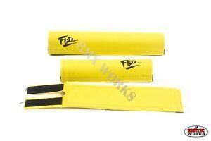 Yellow S Logo - Flite BMX Pad Set - 80's Logo Yellow & Black - Old School BMX | eBay