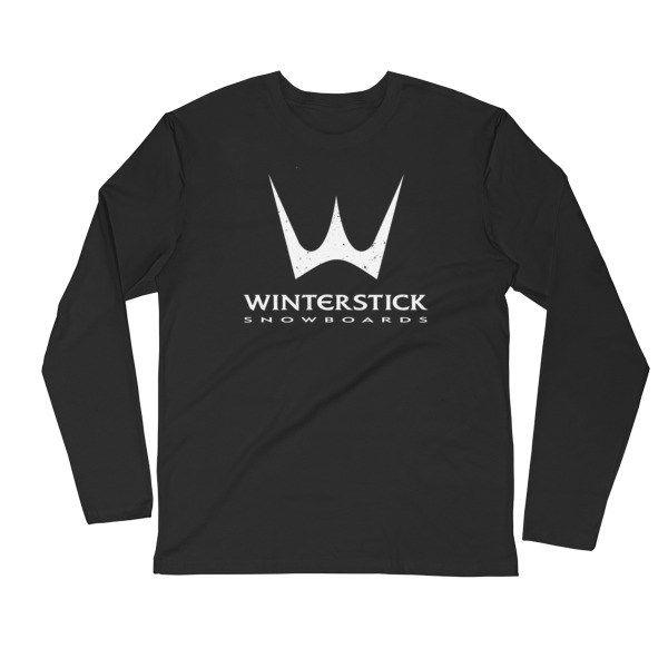 Black Trident Logo - Winterstick Classic Trident Logo Long Sleeve Fitted Crew | Black ...