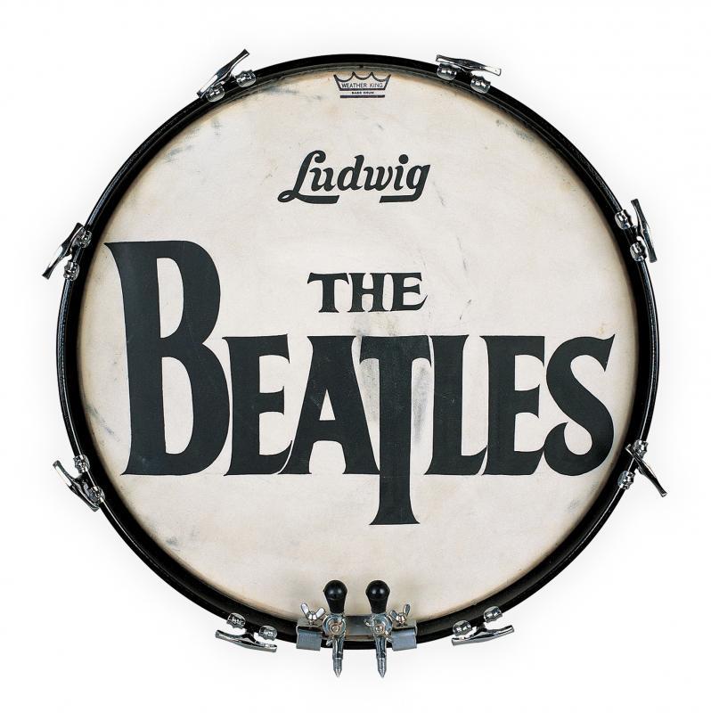 Beatles Drum Logo - THE BEATLES 1964 ED SULLIVAN SHOW DRUM HEAD - Current price: $1700000