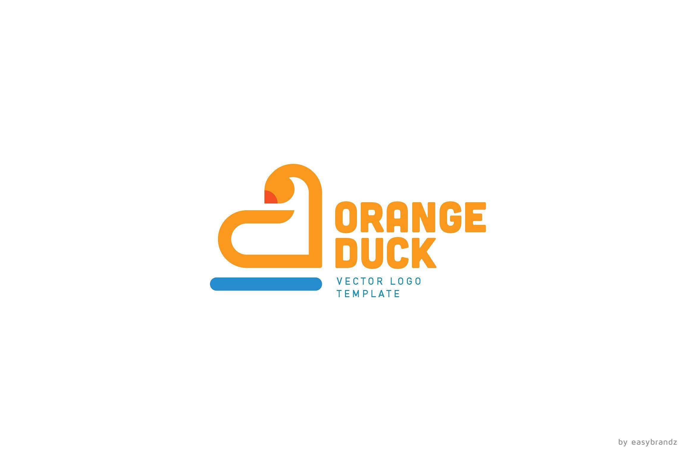Orange Duck Logo - Orange Duck Logo Template Logo Templates Creative Market