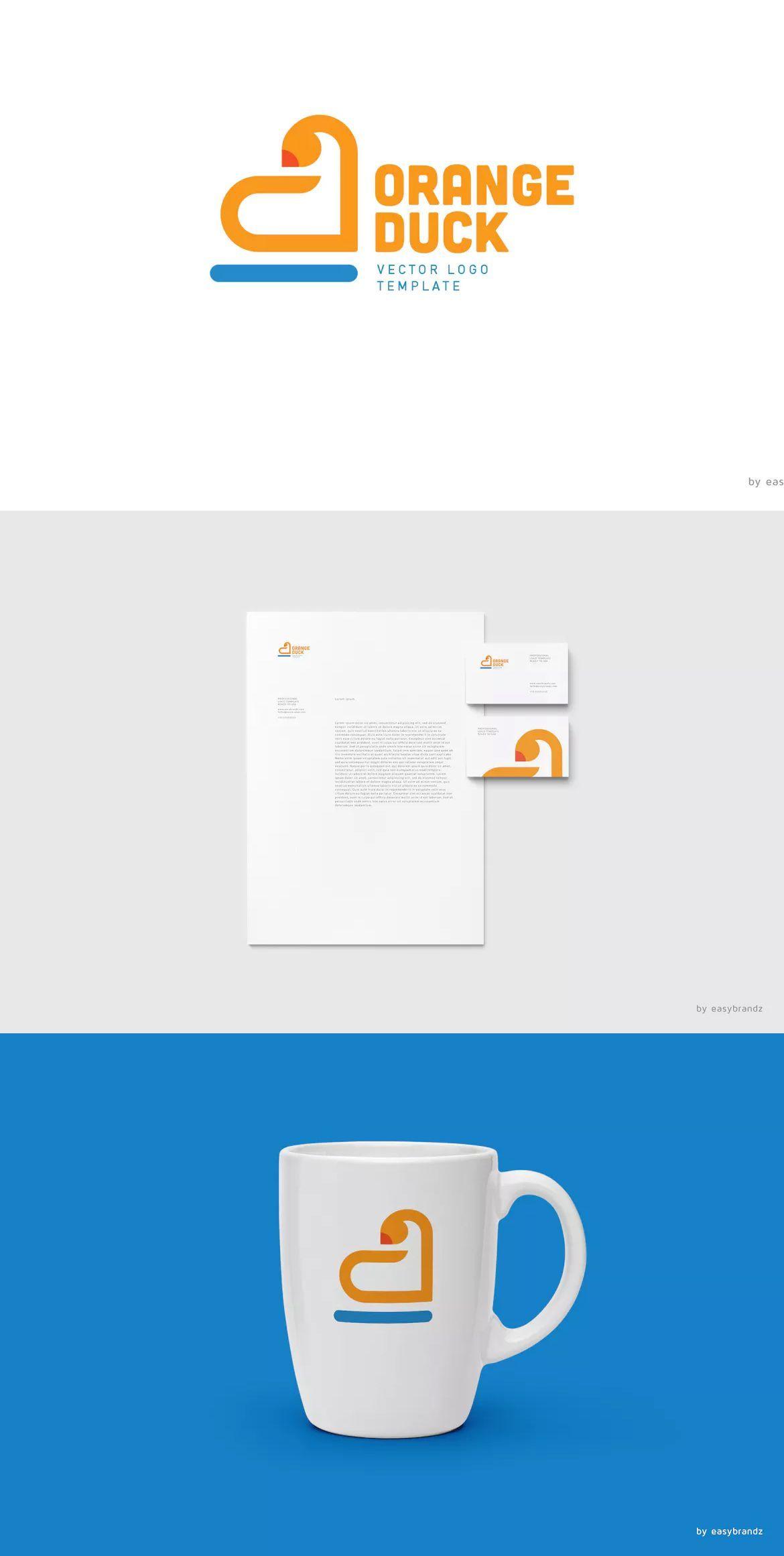 Orange Duck Logo - Orange Duck Logo Template AI, EPS | Logo Templates | Logo templates ...