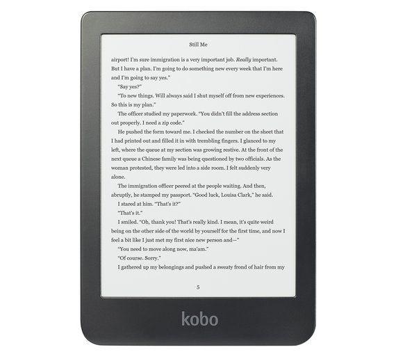 Black and White E Logo - Buy Kobo Clara HD E-Reader - Black | Kindle and e-readers | Argos